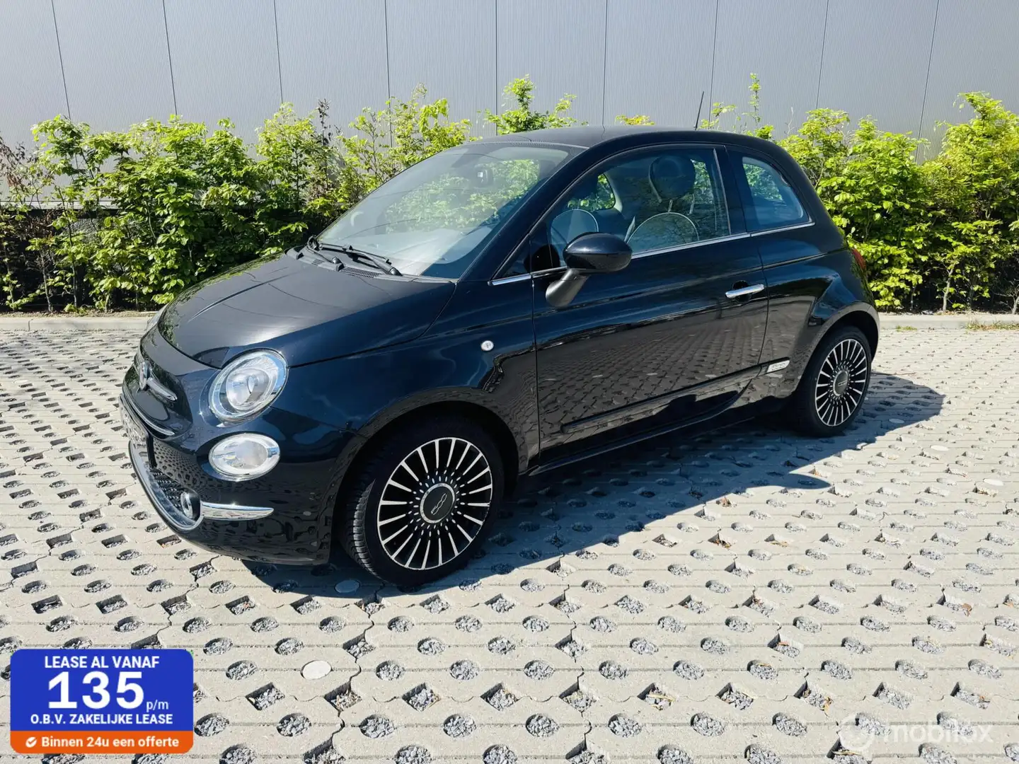 Fiat 500 0.9 TwinAir Turbo Lounge Pano Nl auto 1ste eig Nav Noir - 1