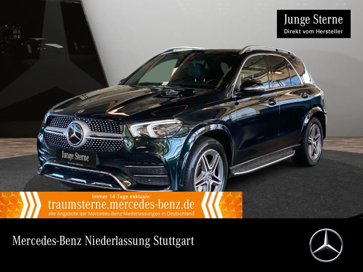 Mercedes-Benz GLE 450 4M AMG+PANO+360+AHK+MULTIBEAM+FAHRASS+9G Grün - 1