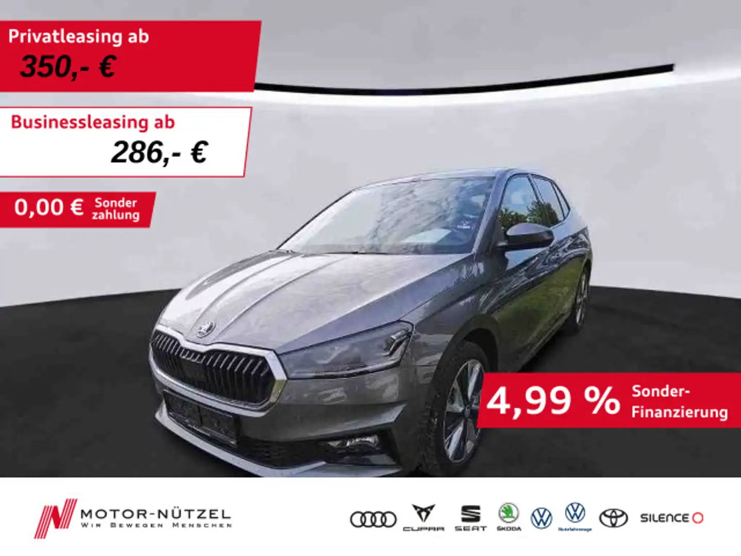 Skoda Fabia 1.5 TSI DSG STYLE LED+NAVI+APP+SHZ+RFK+GRA Grau - 1