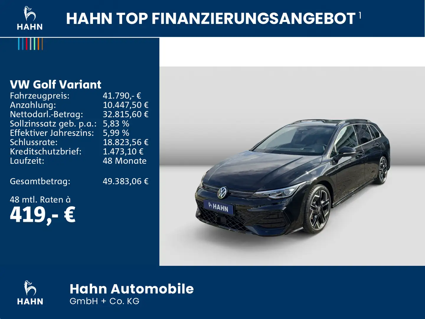Volkswagen Golf Variant R-Line 1,5 l eTSI OPF 150 PS DSG AH Schwarz - 2