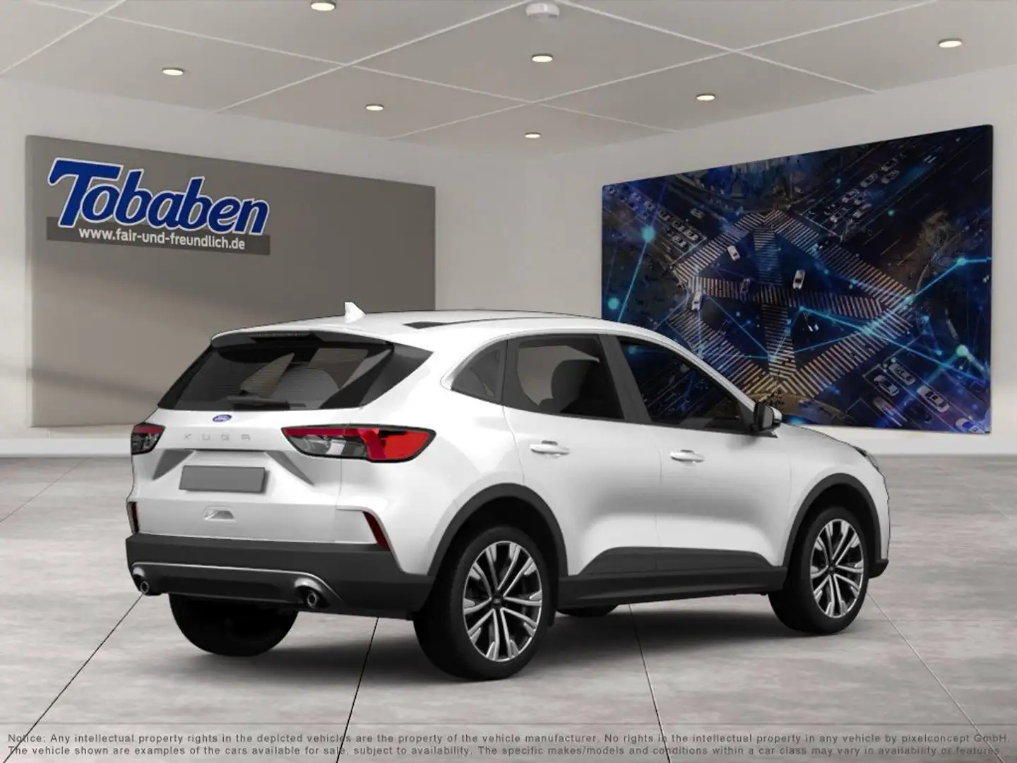 Ford Kuga 1.5 EcoBlue Titanium Start/Stopp (EURO 6d) Blanc - 2