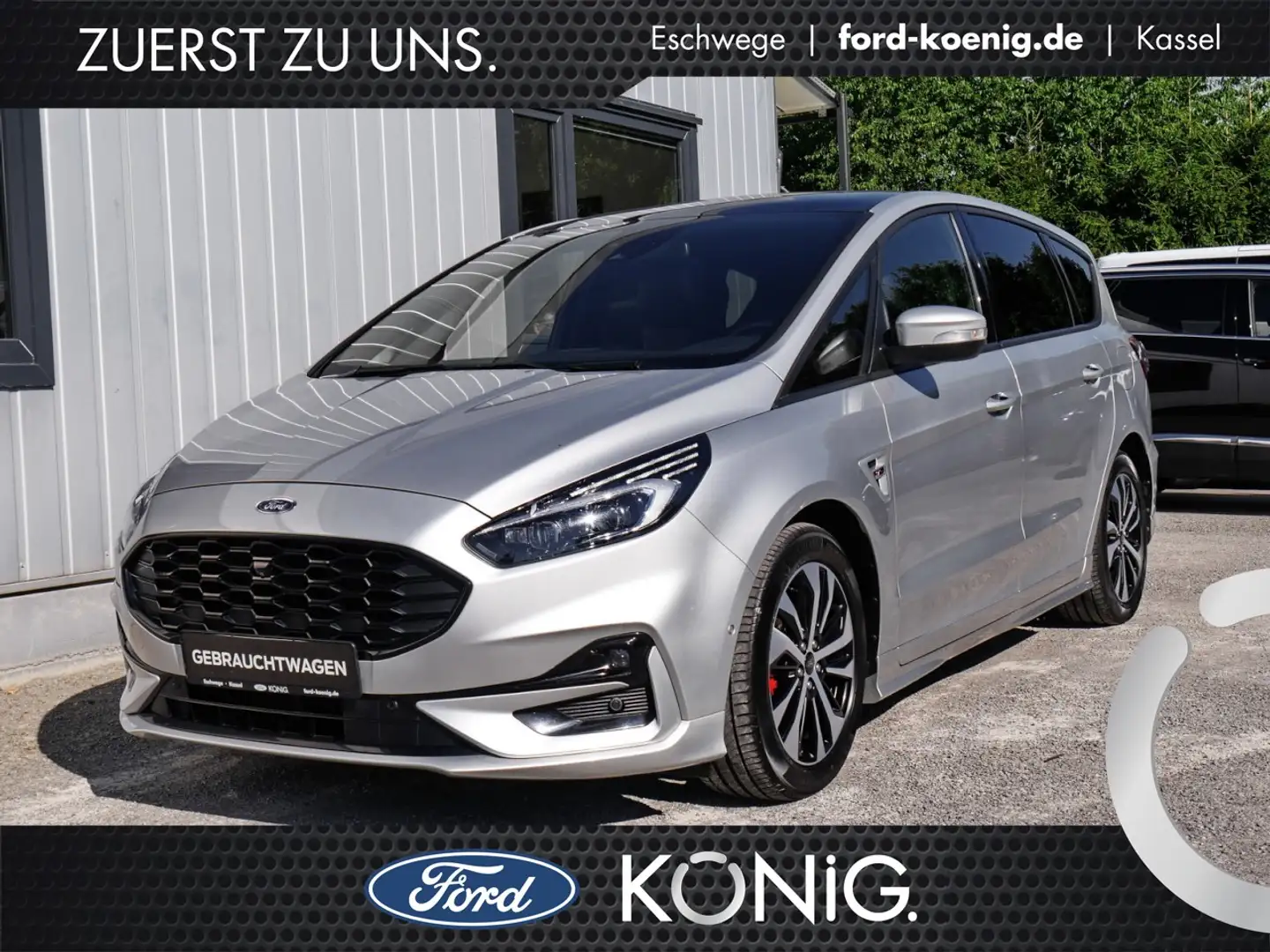 Ford S-Max ST-Line Hybrid AHK+ParkAssist+ACC+LED+Navi Klima Silber - 1