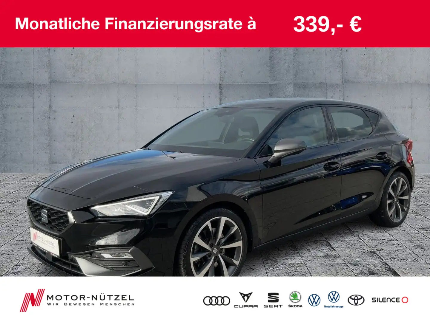 SEAT Leon 2.0 TSI DSG FR  Voll-LED+NAV+ACC+SHZ+RFK+VC Schwarz - 1