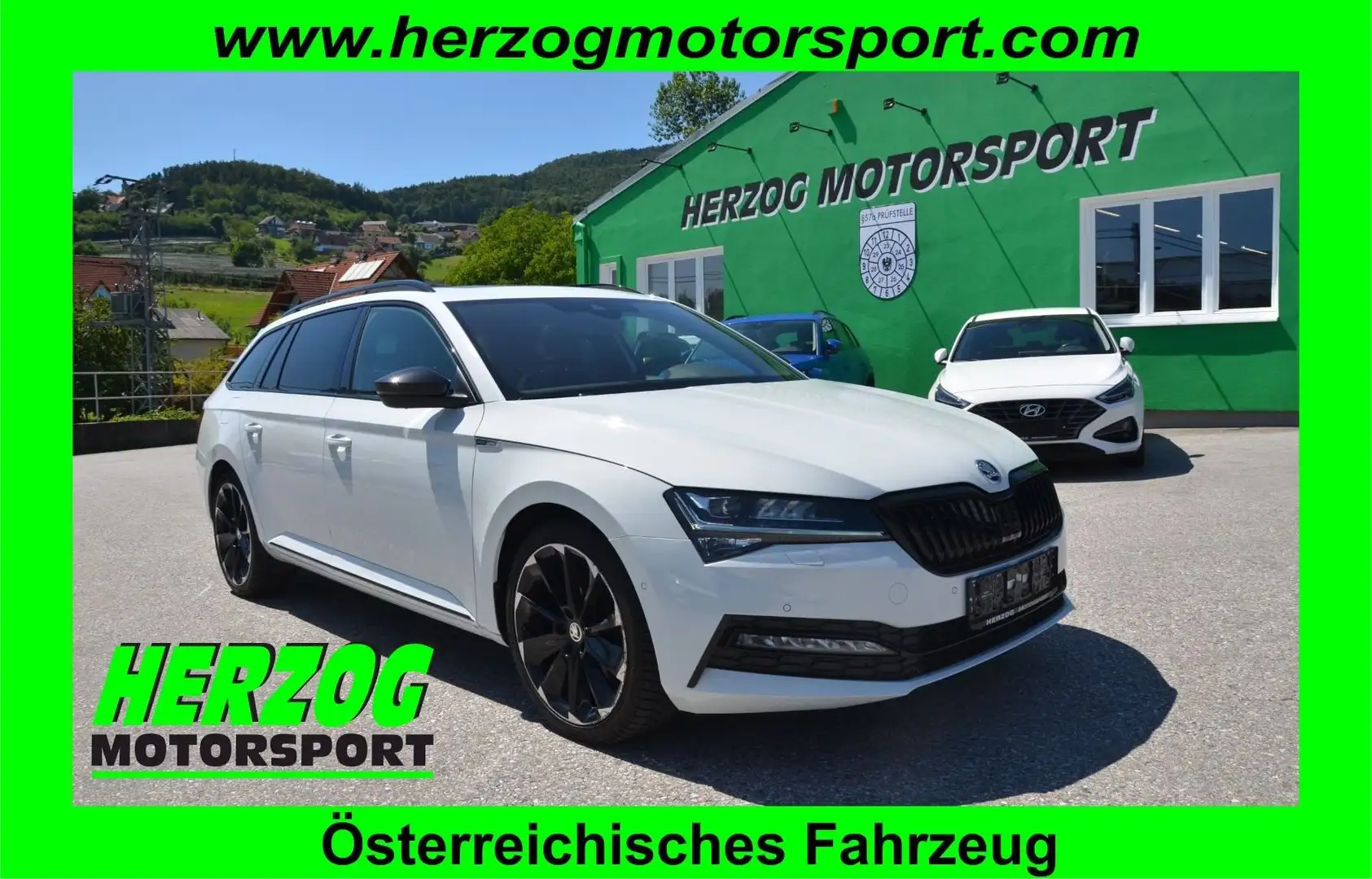 Skoda Superb Superb Kombi 2,0 TDI DSG 4x4 Sportline MATRIX 1.Be Weiß - 1
