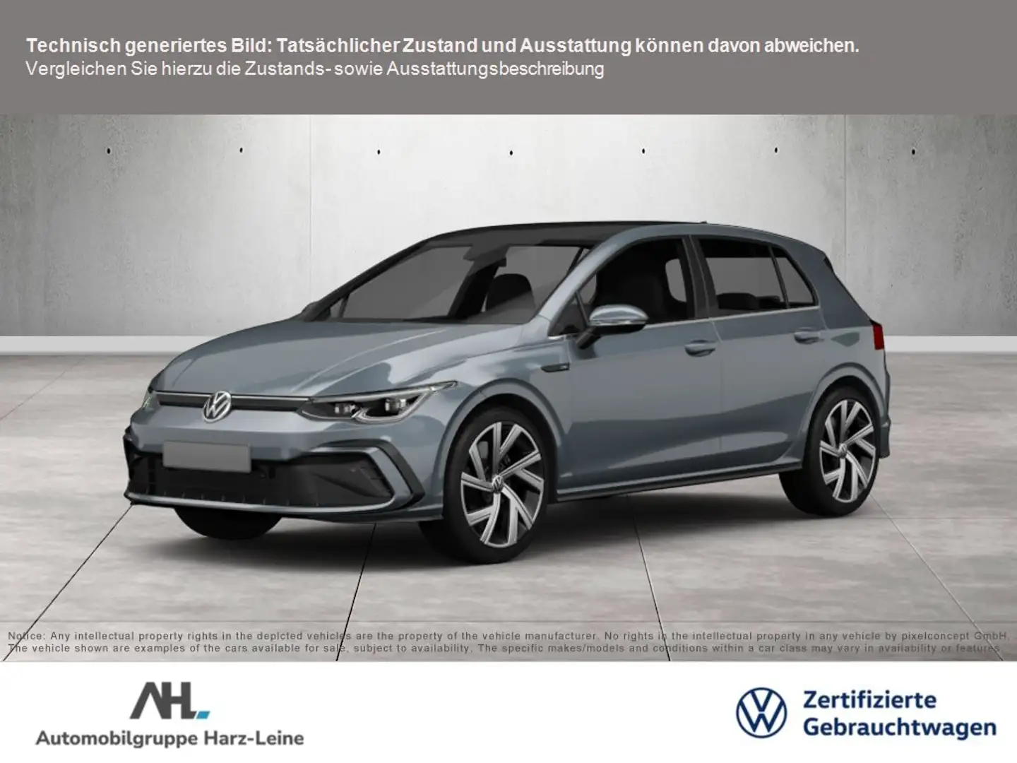 Volkswagen Golf VIII GOAL TSI+ACC+LED+EINPARKHILFE+TRAVEL ASSIST+A Grijs - 1