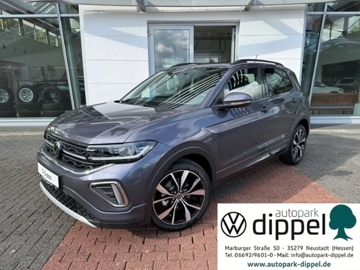 Volkswagen T-Cross 1.0 TSI R-Line DSG AHK Matrix,Kamera,SHZ,ACC Gris - 1