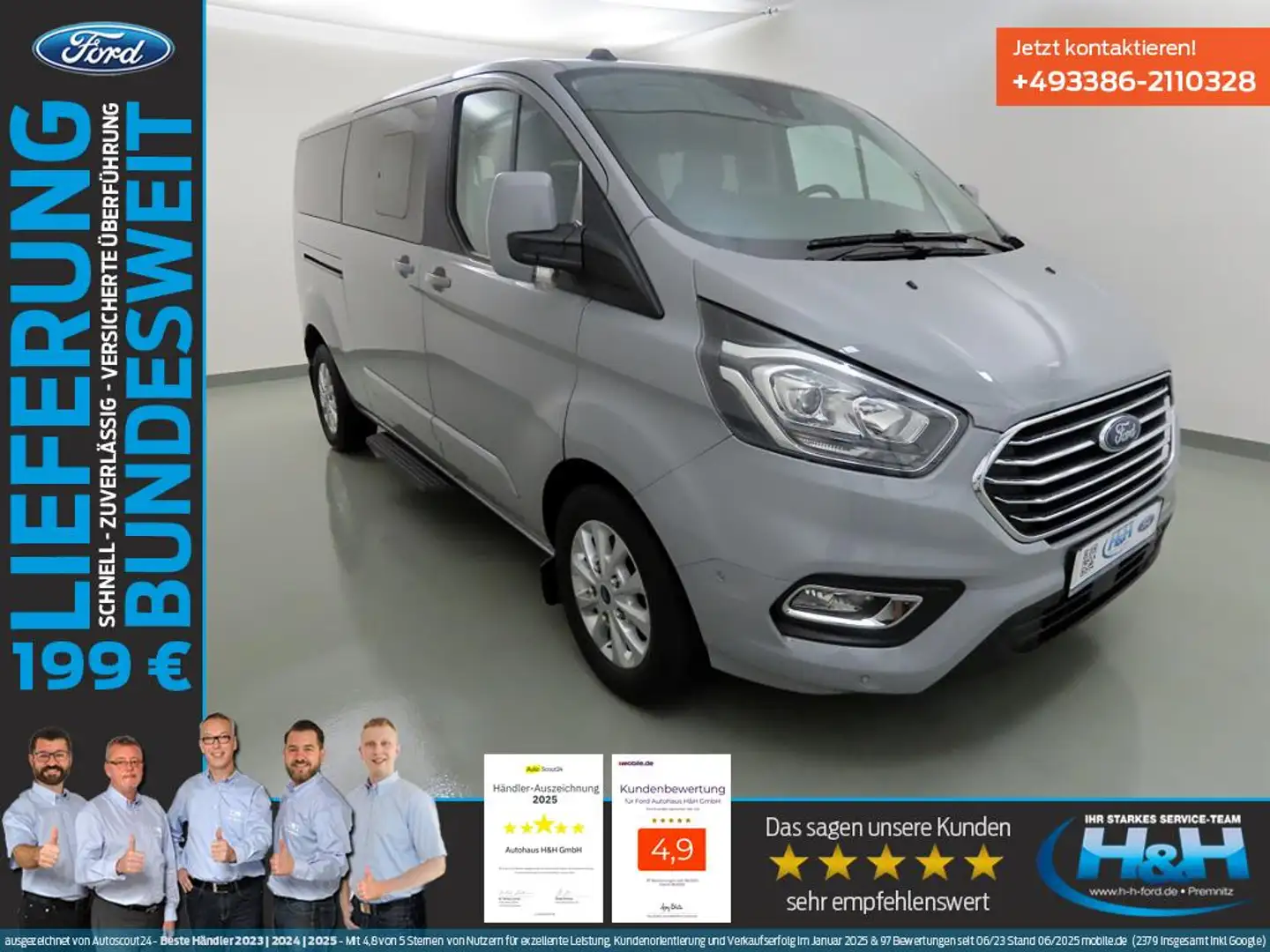 Ford Tourneo Custom 2.0 Aut L2 Titanium ACC+LED+Kam Gri - 2