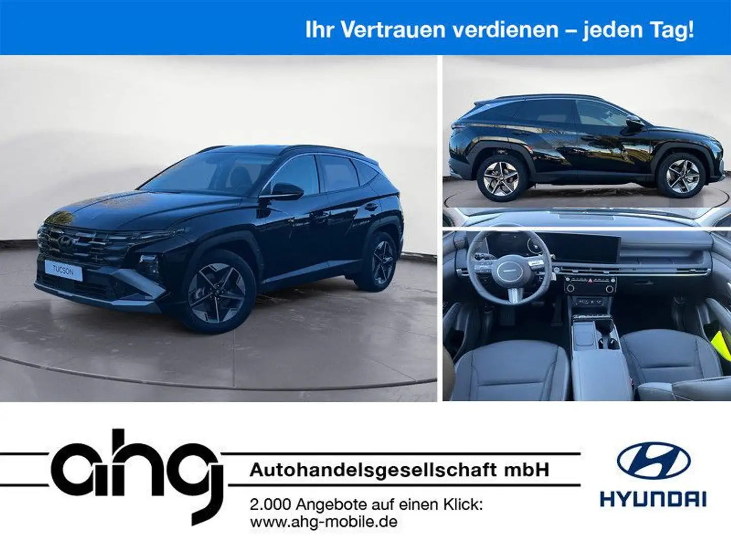 Hyundai TUCSON 1.6GDi Trend DCT 4WD HYUNDAI TUTTLINGEN Schwarz - 1