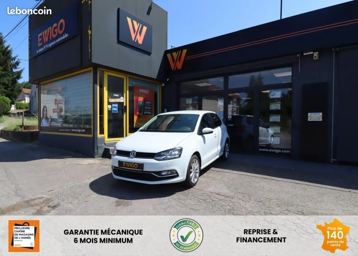 Volkswagen Polo 1.4 TDI 90 CH CARAT + CARPLAY CAMERA SIEGES CHAUFF Blanc - 1