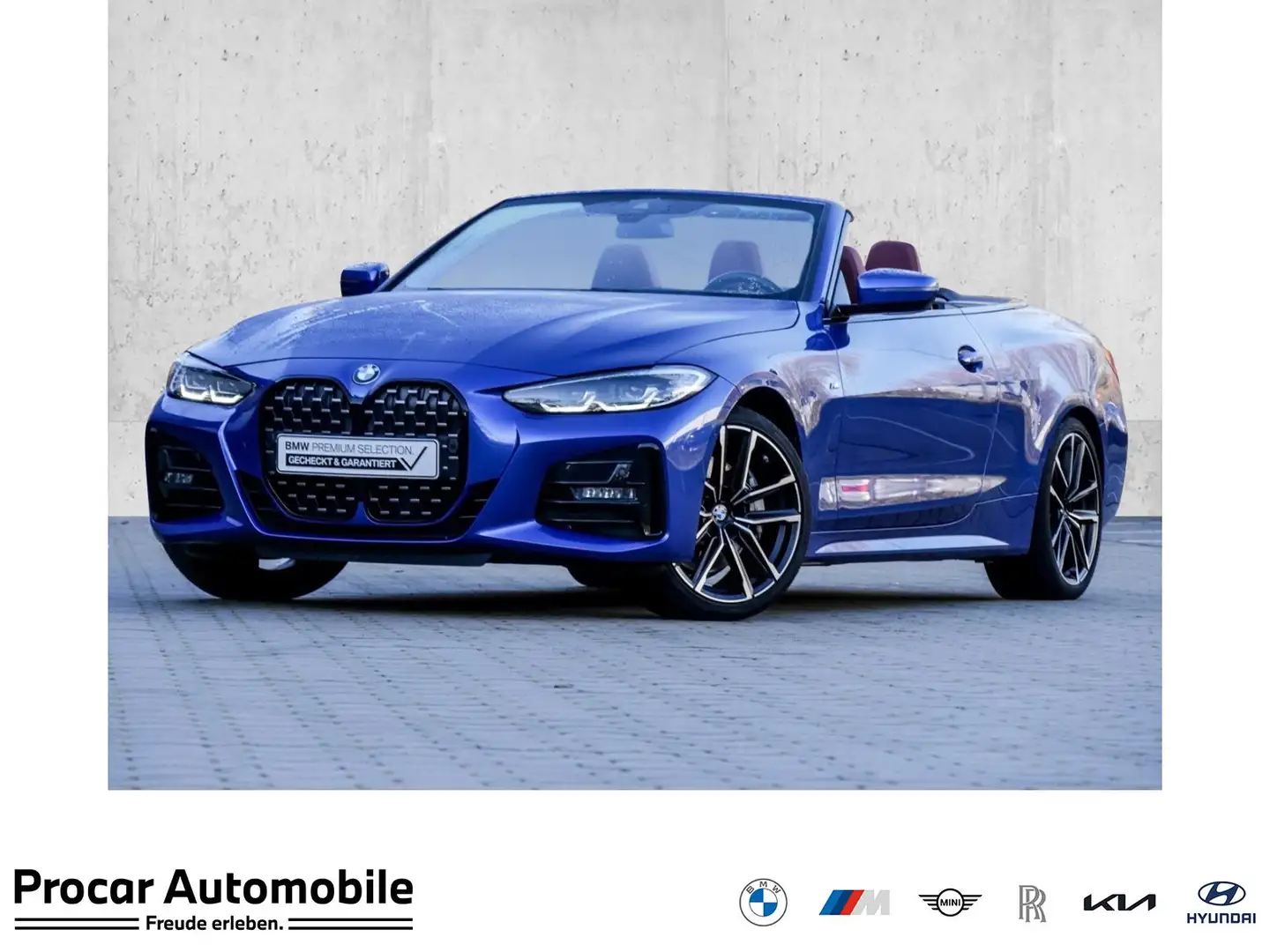 BMW 430 d Cabrio M Sport AHK RFK NAVI LED PDC V+H LM Blau - 1