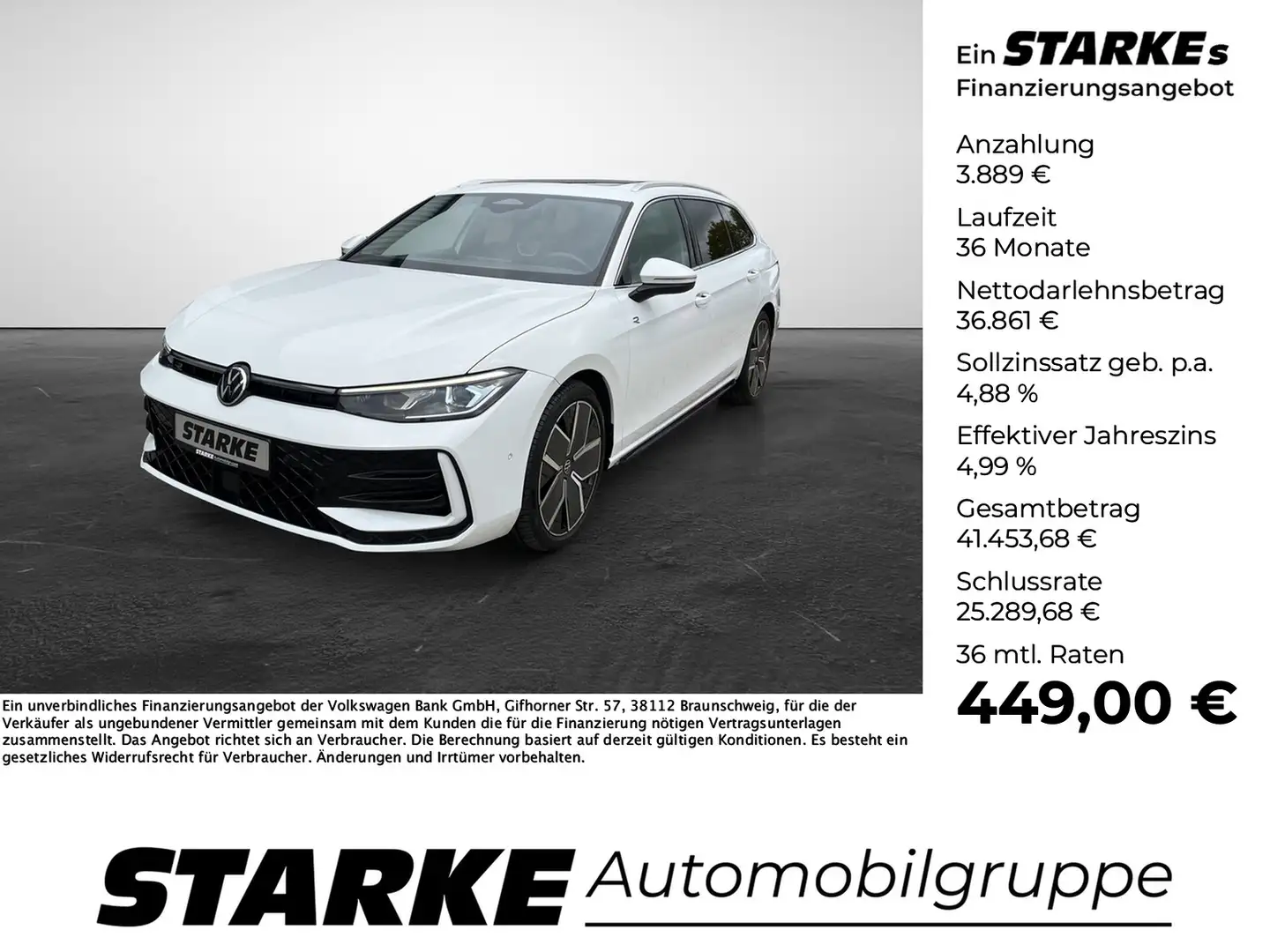 Volkswagen Passat Variant 2.0 TDI DSG R-line Weiß - 1