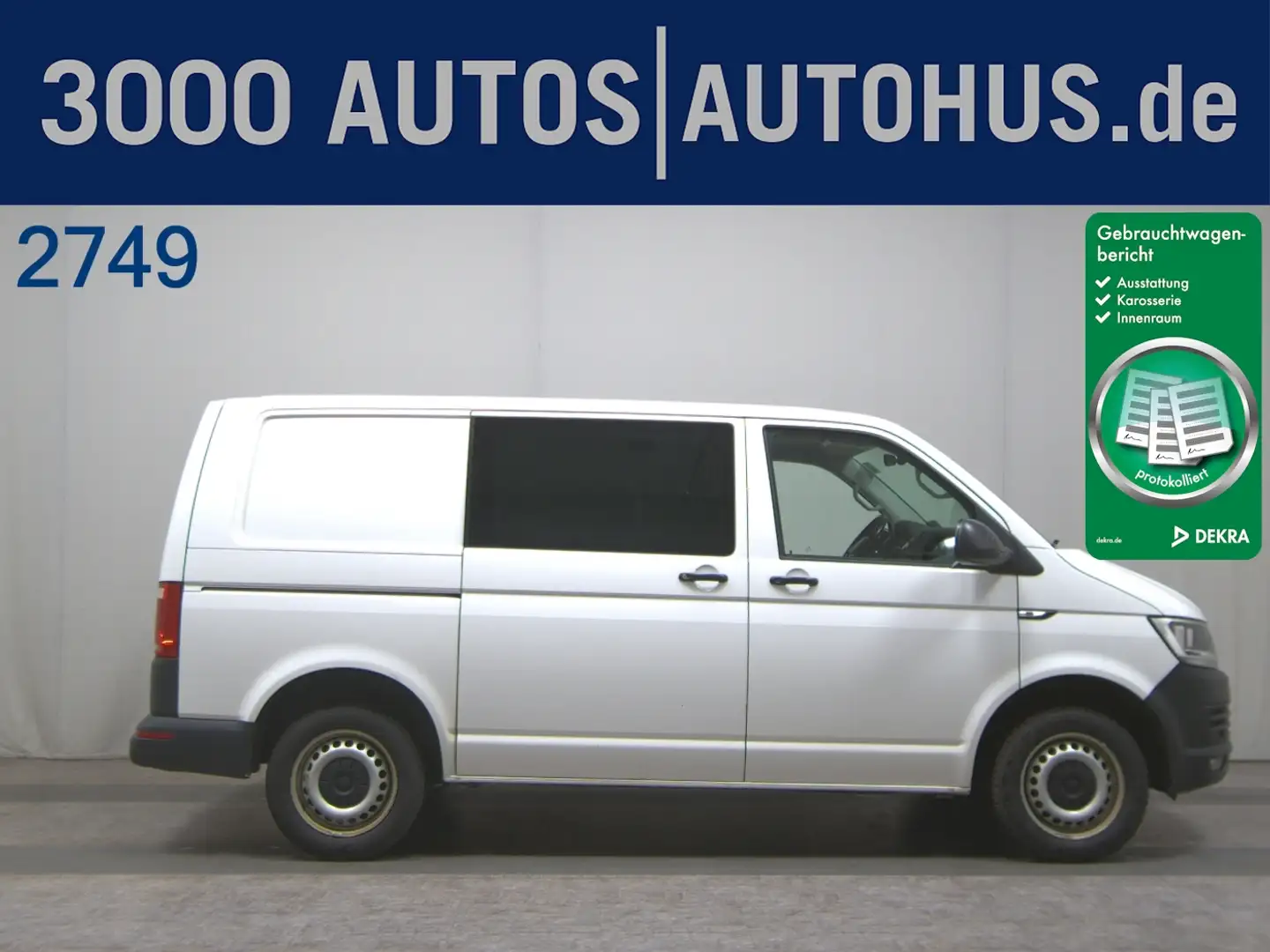 Volkswagen T6 Transporter 2.0 TDI Navi Klima Leder PDC SHZ Weiß - 1