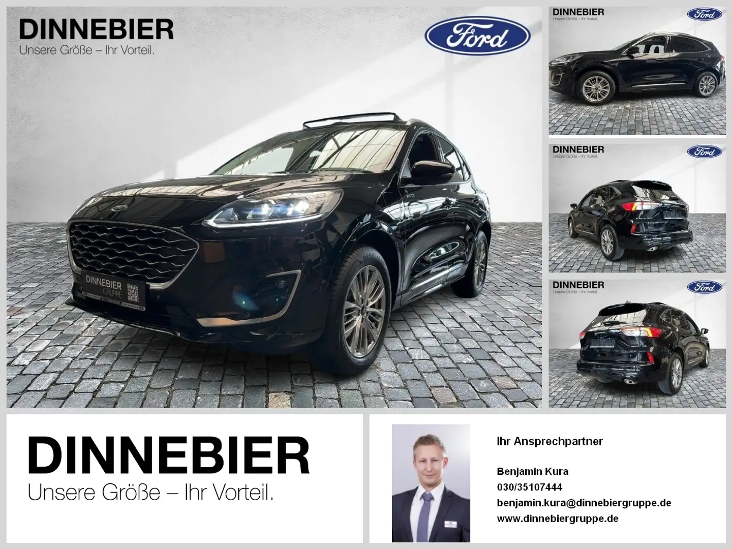 Ford Kuga VIGNALE. .. 2023.25MY. SUV Pano AUT Schwarz - 1