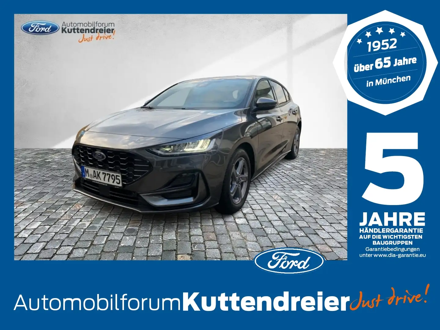 Ford Focus 1.0 EcoBoost Mild-Hybrid S/S ST-Line Grau - 1