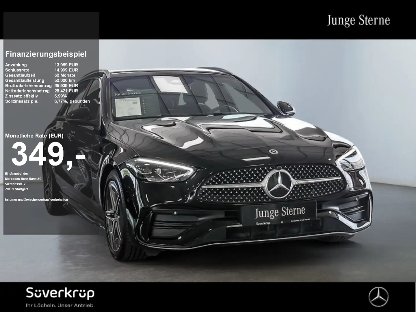 Mercedes-Benz C 220 T d // AMG AHK KAMERA PDC SHZ SPUR Schwarz - 1