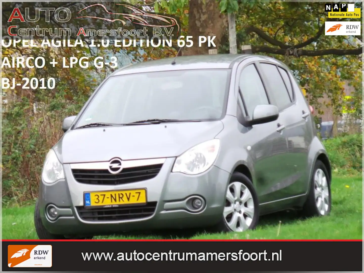 Opel Agila 1.0 Edition LPG ( LPG G-3 + INRUIL MOGELIJK ) Grijs - 1