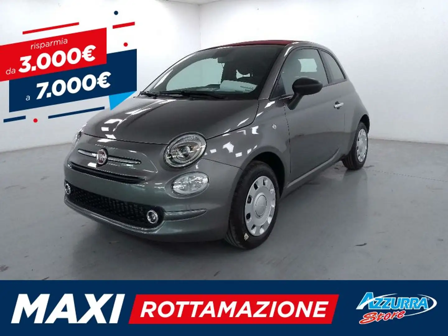 Fiat 500C 1.0 hybrid 70cv Grijs - 1