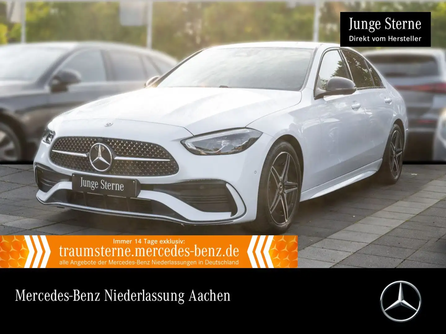 Mercedes-Benz C 200 AMG+NIGHT+LED+KAMERA+TOTW+KEYLESS+9G Weiß - 1