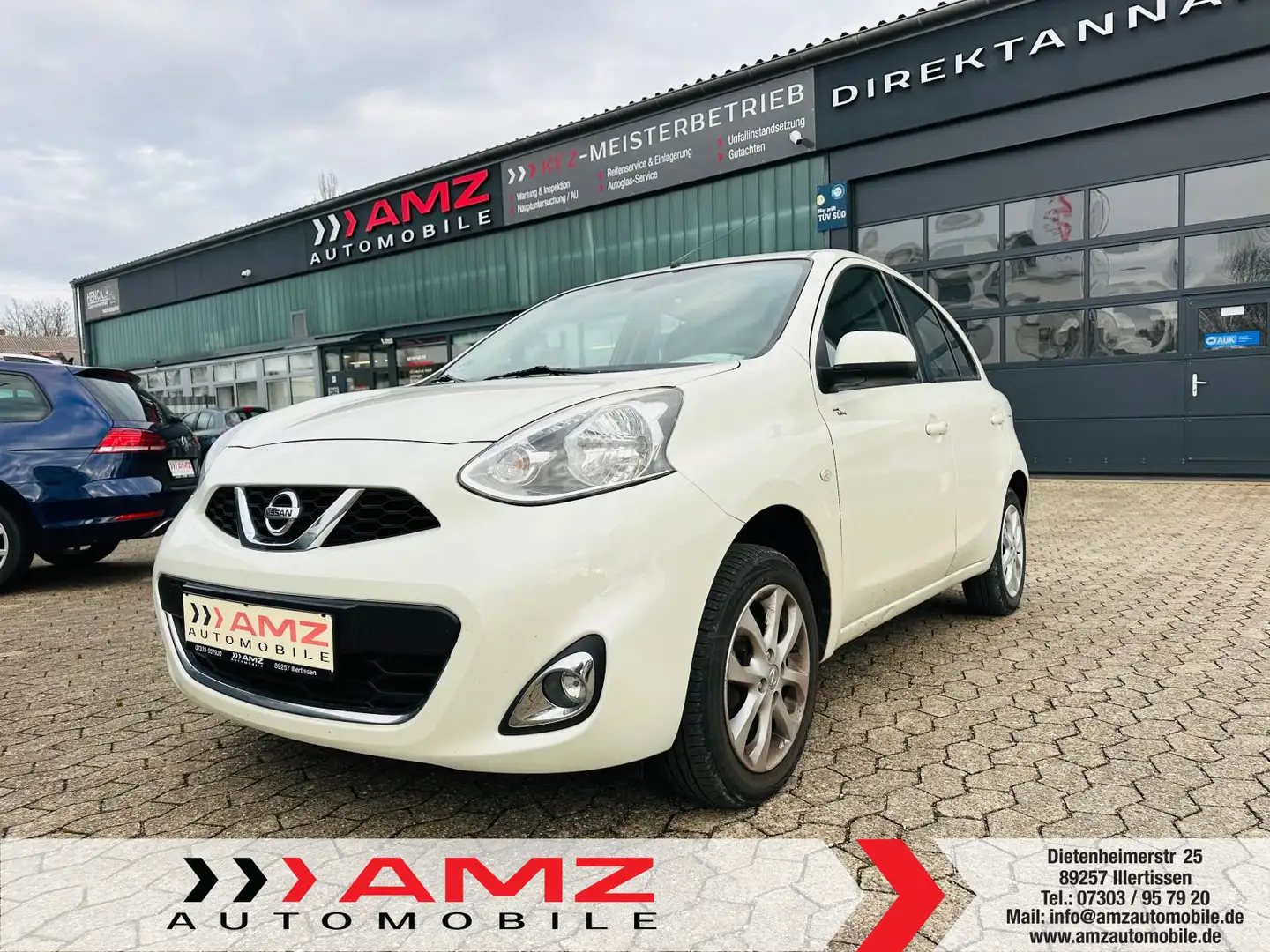 Nissan Micra - Acenta-TÜV- Garantie-Schekheftgepflegt Blanc - 1