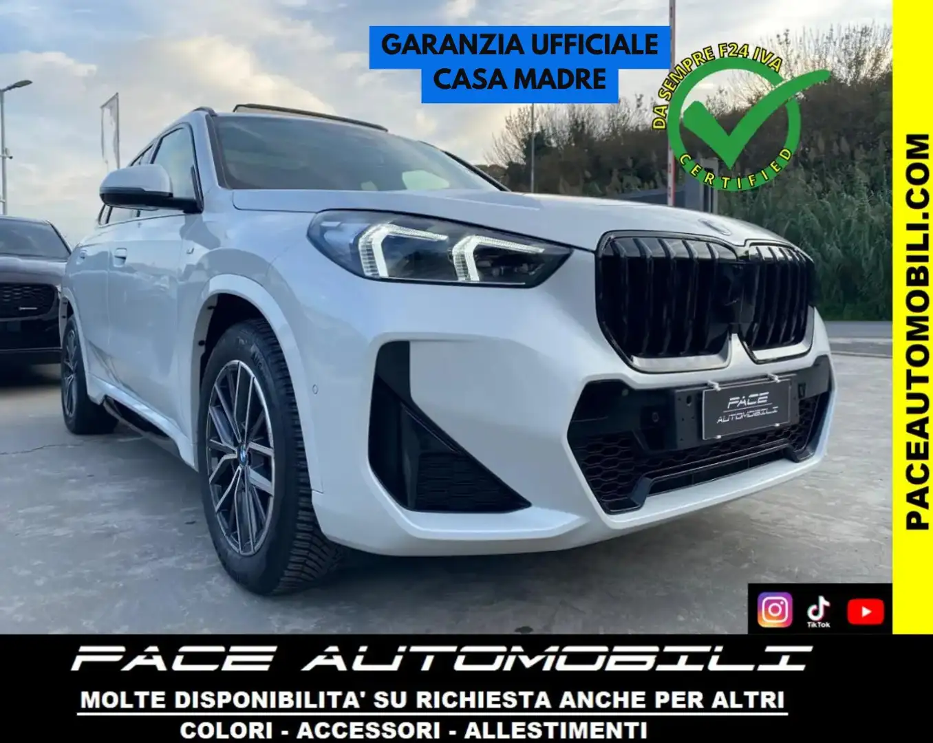 BMW X1 i M SPORT M-SPORT MSPORT LED PDC BLACK PACK TETTO Bianco - 1