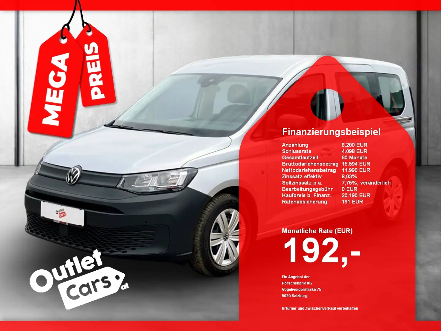 Volkswagen Caddy 2.0 TDI LED+NAVI+RADAR+PDC+SHZ+MEGAPREIS Silber - 1
