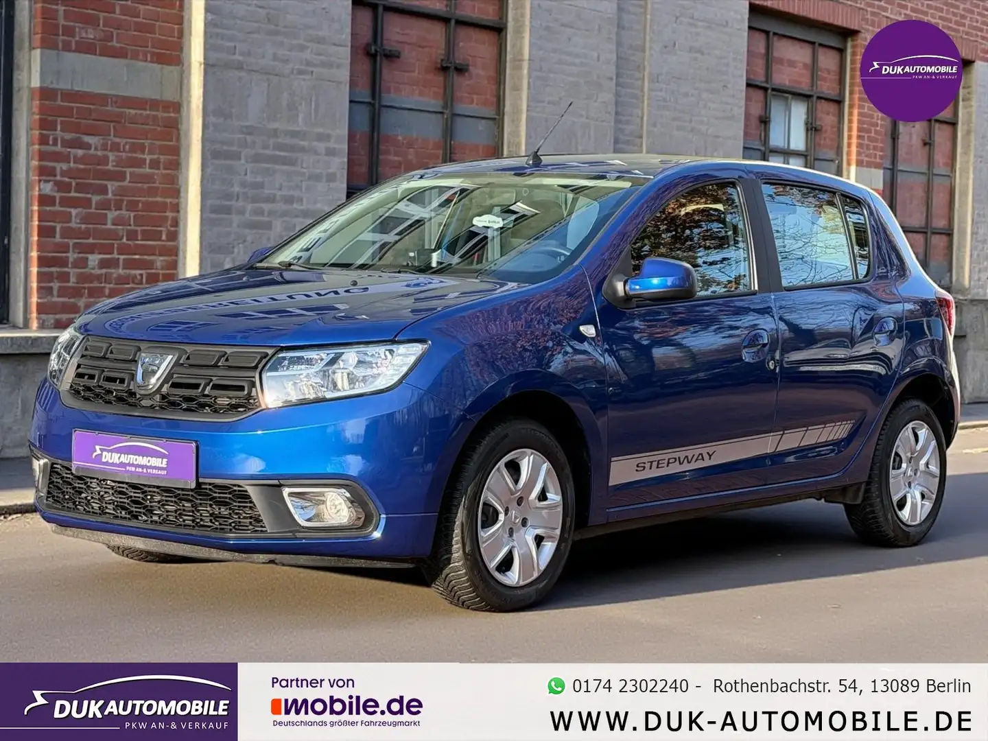 Dacia Sandero II Stepway Automatik *Klima*PDC* Blau - 1