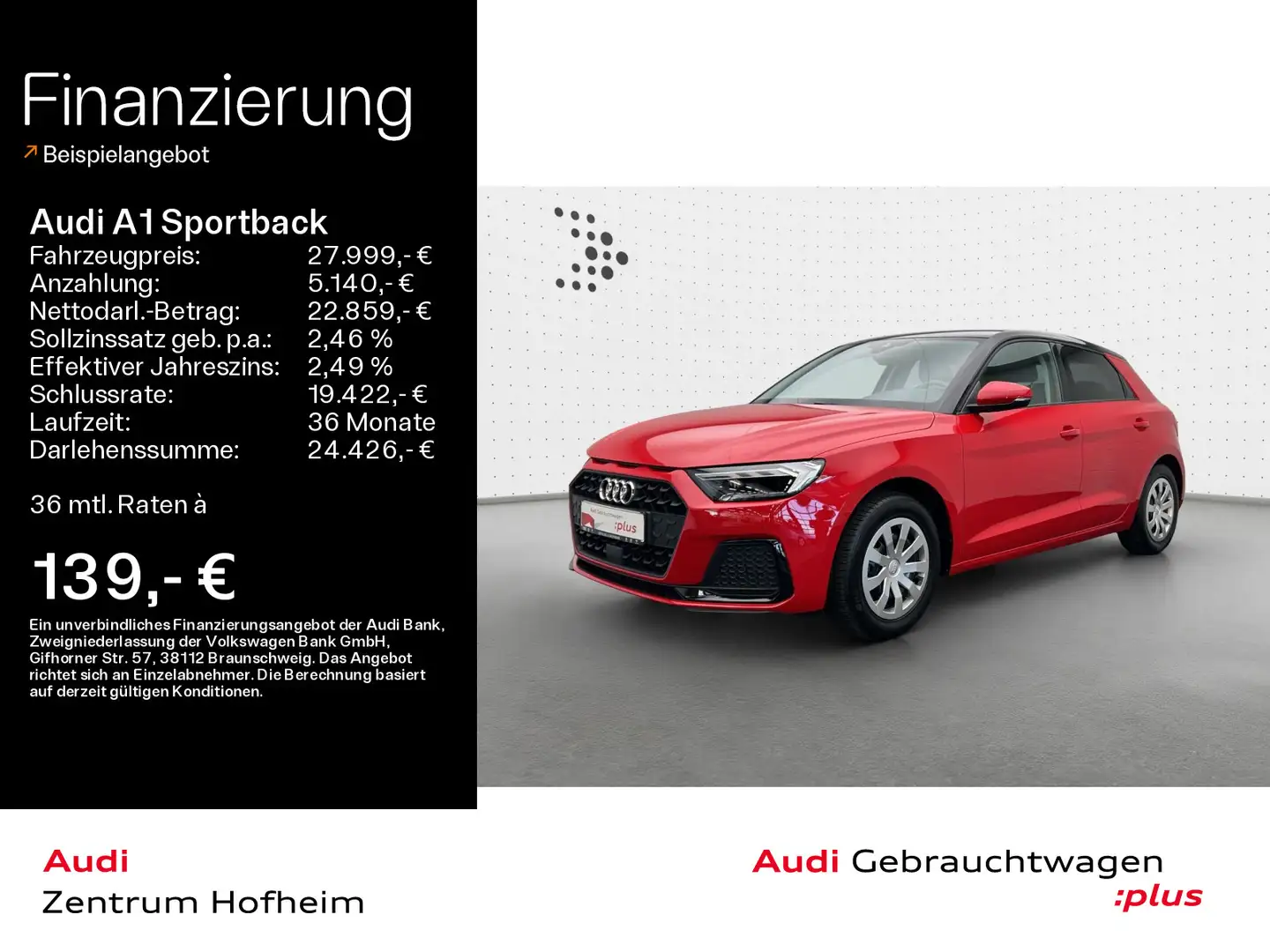 Audi A1 35 TFSI Advanced S tro*LED*Virtual* Rot - 1