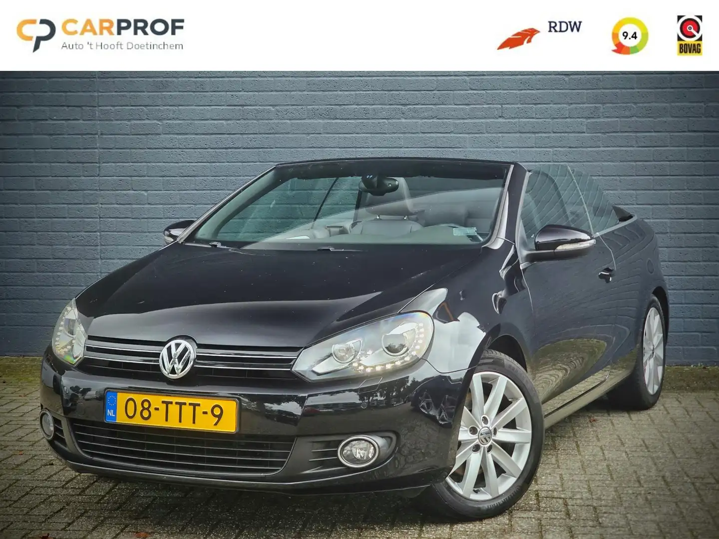 Volkswagen Golf Cabriolet 1.4 TSI / CAMERA / LEDER / STOELVERW. / XENON / Zwart - 1