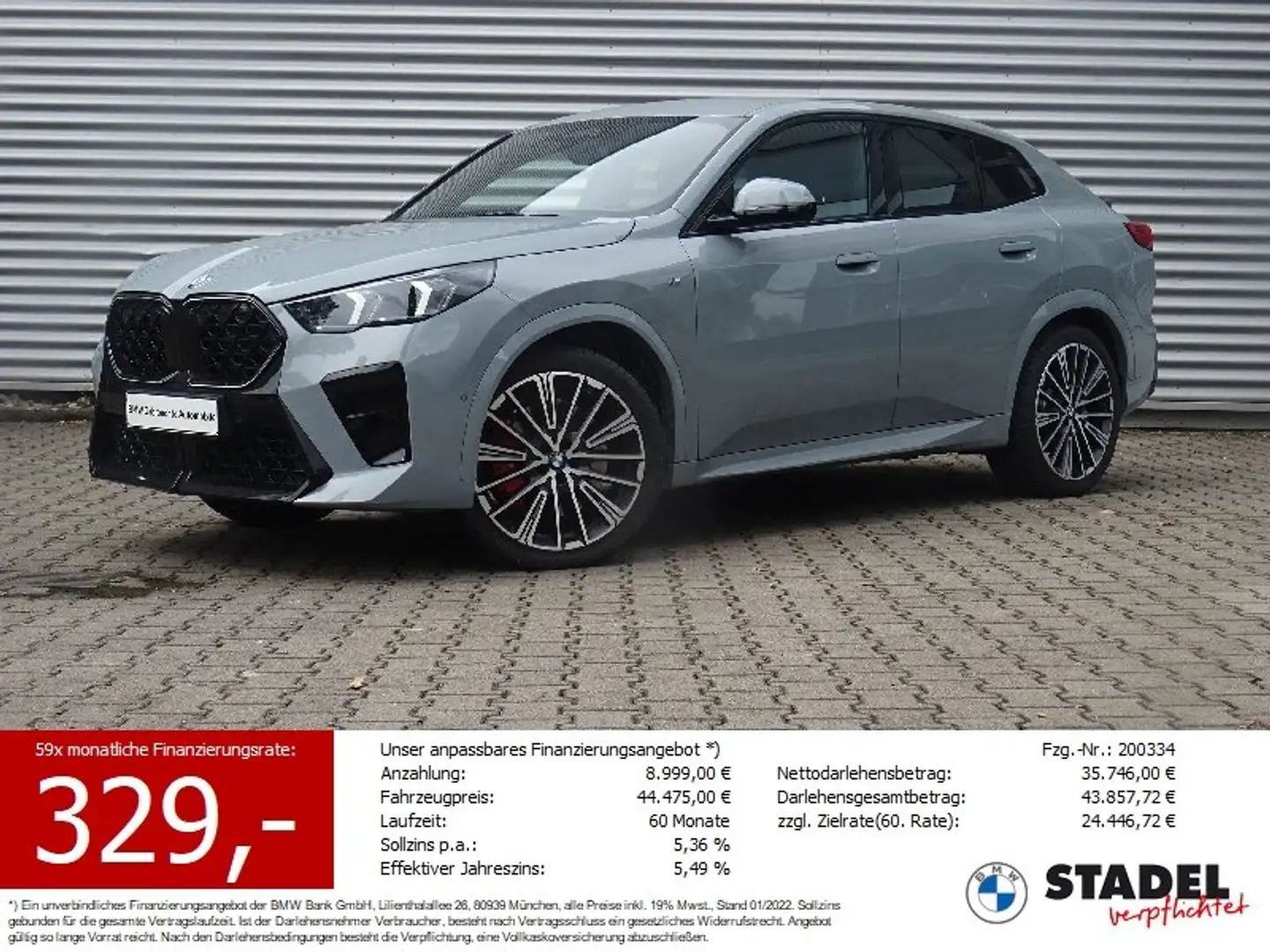 BMW X2 sDrive20i M Sport Pro HuD 360° AHK DrivAssPro Gris - 1
