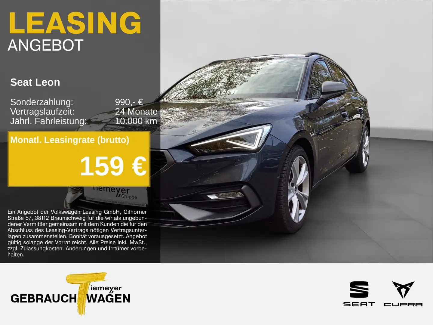 SEAT Leon Sportstourer 1.5 eTSI DSG FR MATRIX NAVI+ P Gris - 1