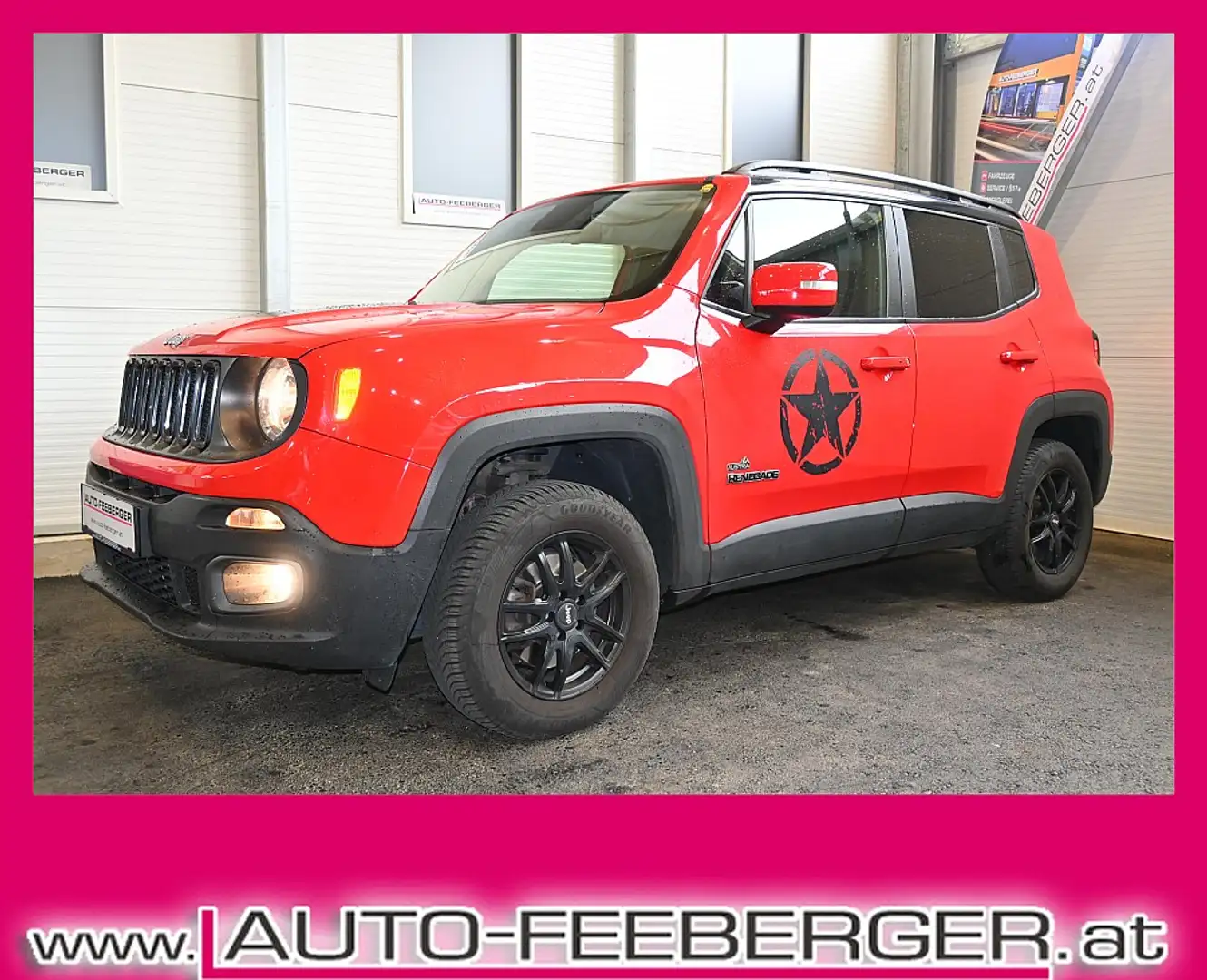 Jeep Renegade 2,0 MultiJet II 120 Longitude AWD AHK,Climatronic Rosso - 1