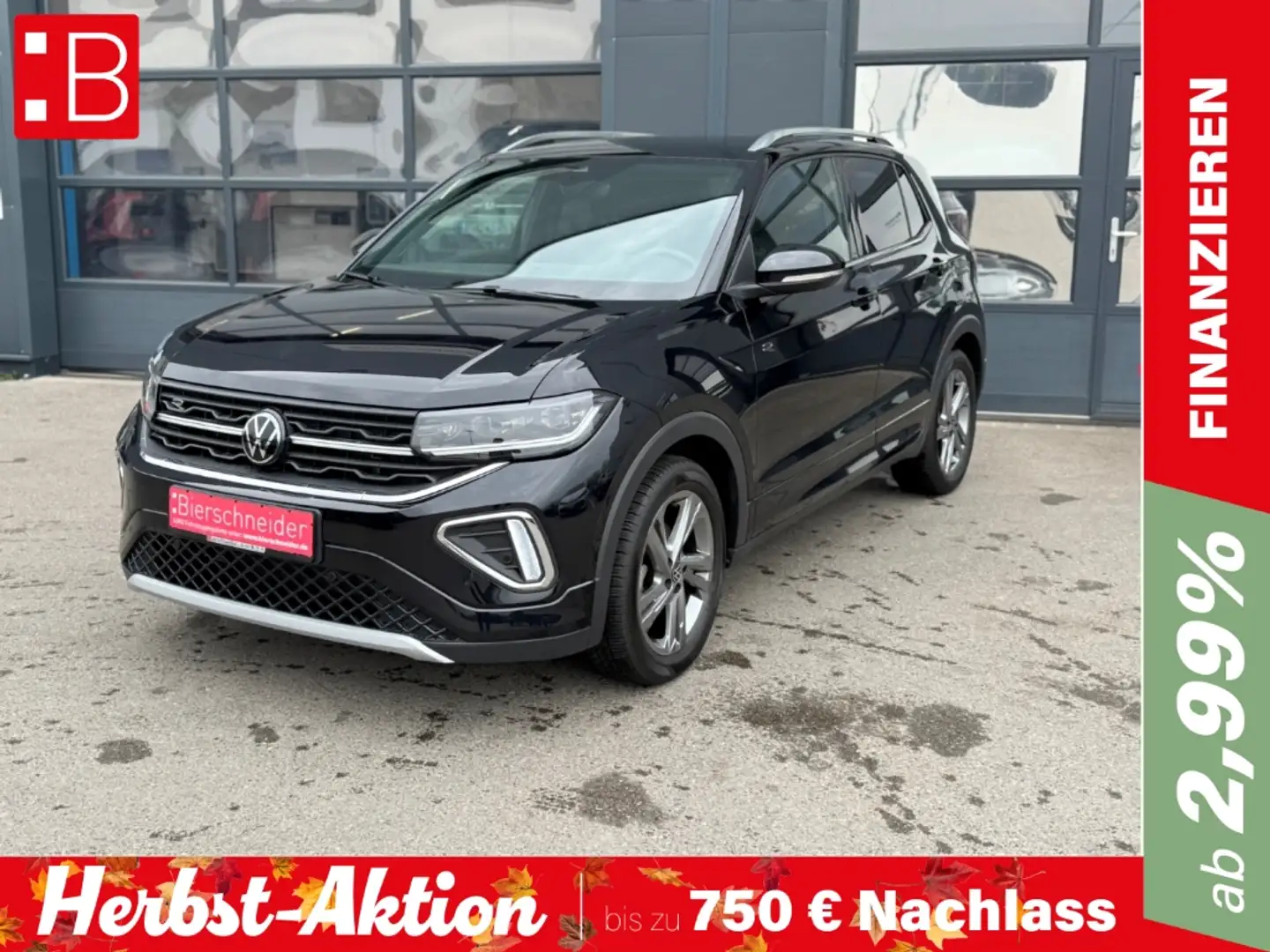 Volkswagen T-Cross 1.0 TSI R-Line IQ.LIGHT NAVI KAMERA ACC SHZ Schwarz - 1