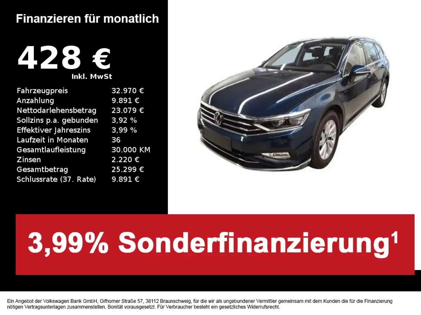 Volkswagen Passat Variant Elegance 2.0 TDI DSG ACC+AHK+HUD+IQ-LIGHT+STANDHZG Blau - 1