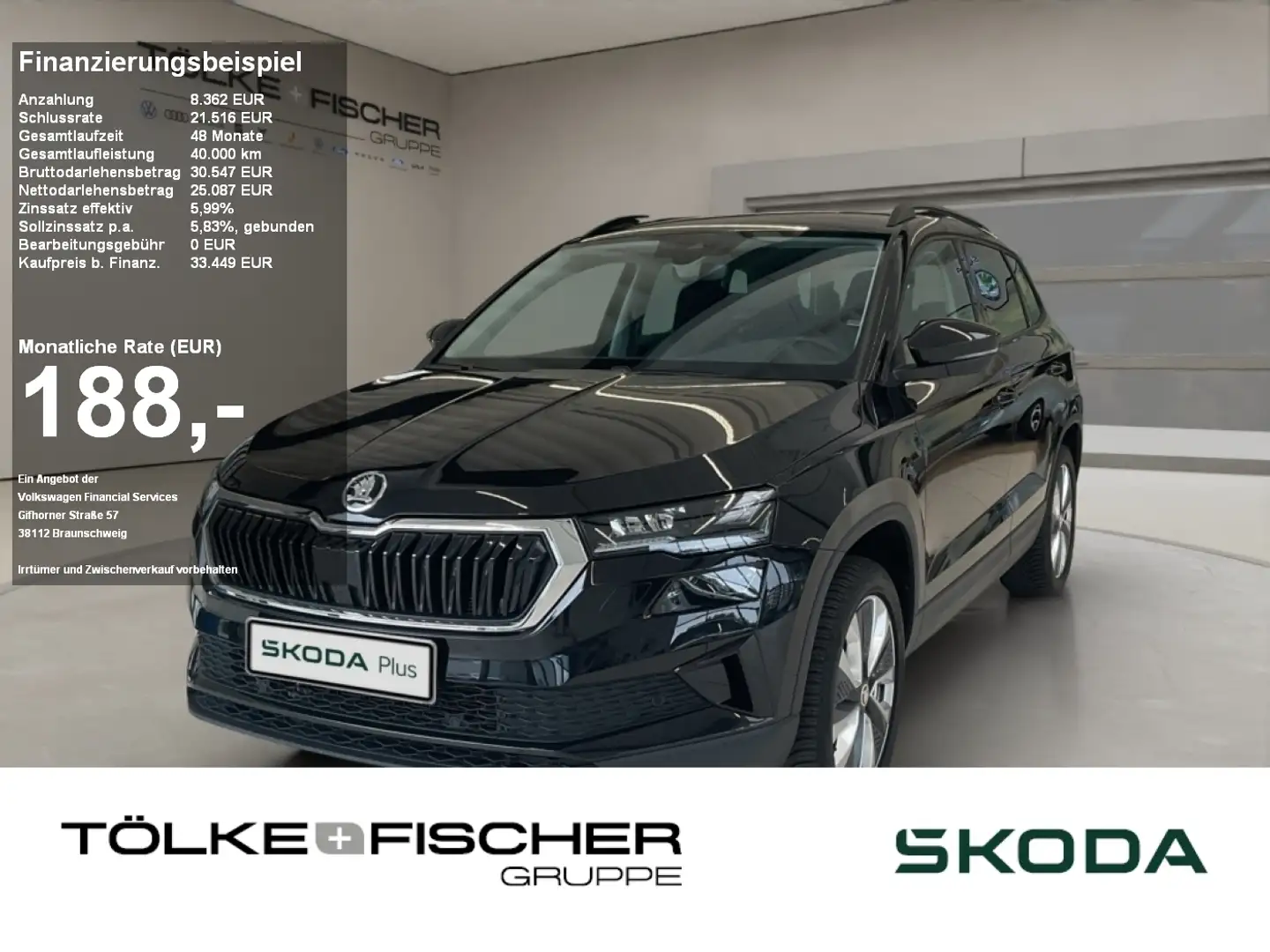 Skoda Karoq 2.0 TDI Style KeyLess SHZ MATRIX el.Heck Schwarz - 1