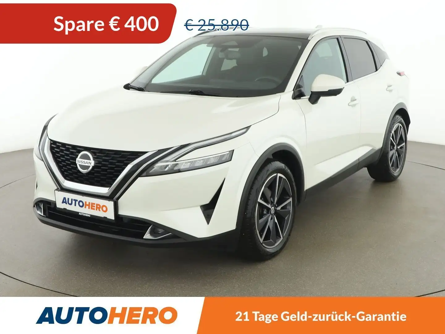 Nissan Qashqai 1.3 DIG-T Mild-Hybrid Tekna 4x4 Aut. *HUD*360°*AHK Weiß - 1
