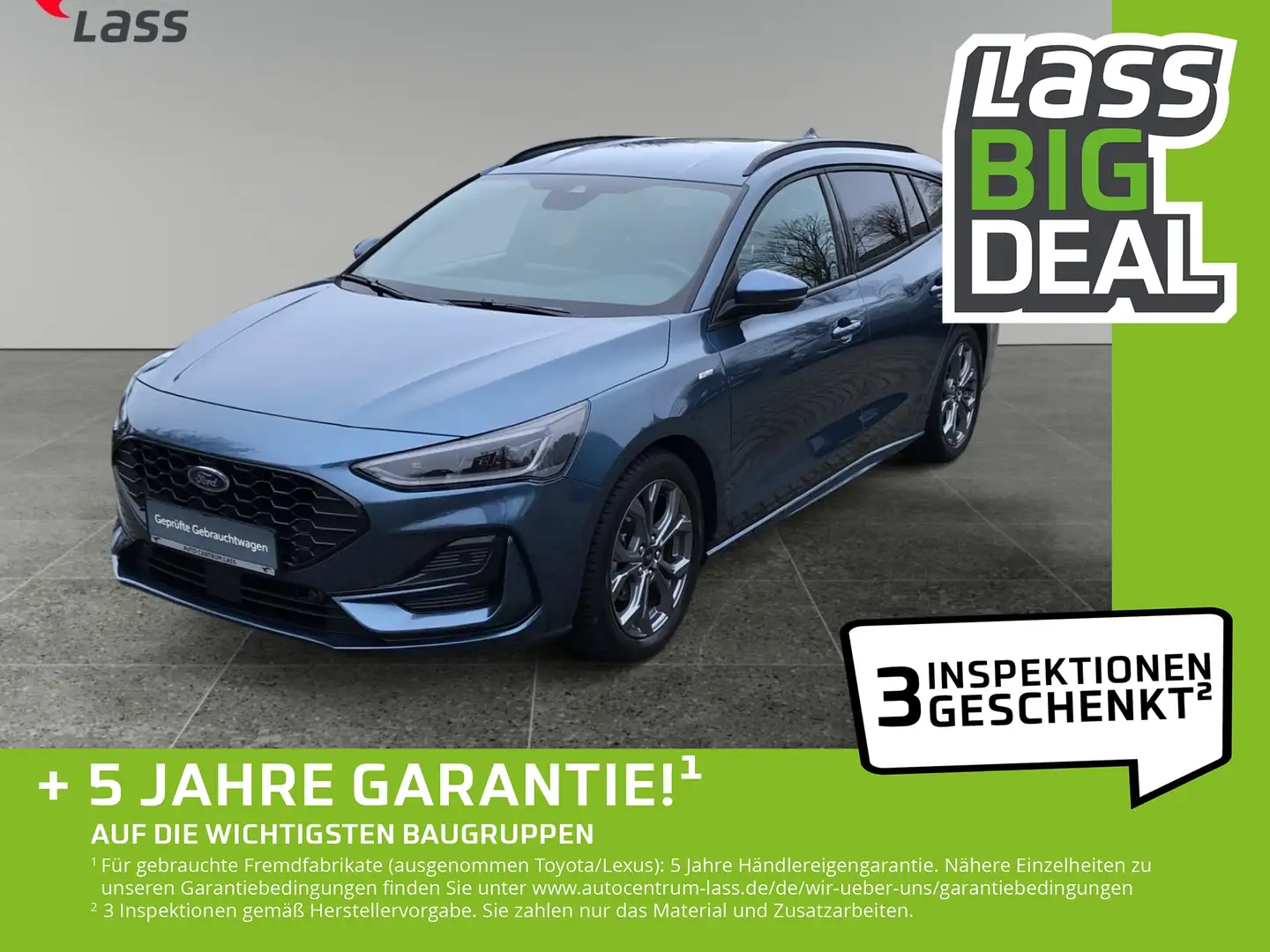 Ford Focus Turnier 1.0 ST-Line Klima Navi LED GJR AHK Blau - 1