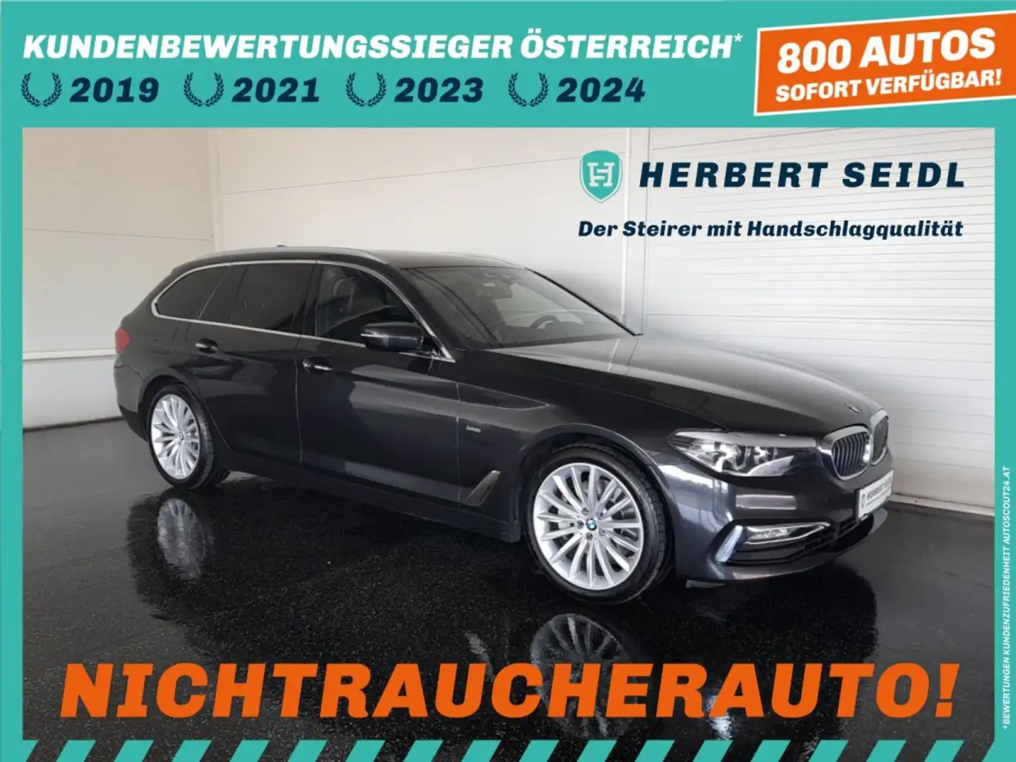 BMW 530 d Touring LUXURY LINE 4x4 Aut. *TV-FUNKTION / VOLL LED & FLA / NAVI / 19 ZOLL / E-KOMFORTSITZE & MEMORY / HK-SOUND* Grau - 1