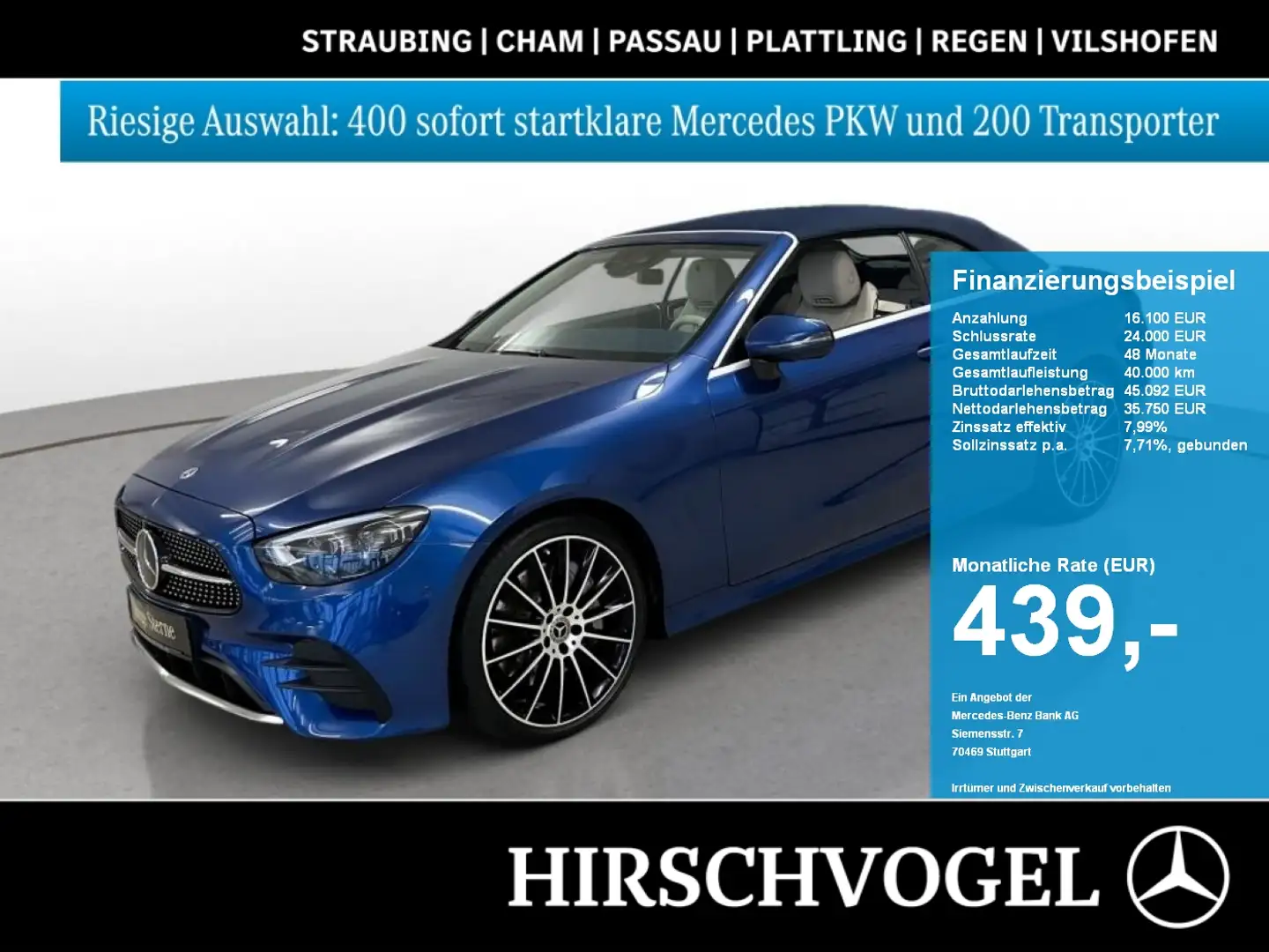 Mercedes-Benz E 450 4M AMG-Line+AIRSCARF+AIRCAP+DISTRONIC+MBUX Bleu - 1