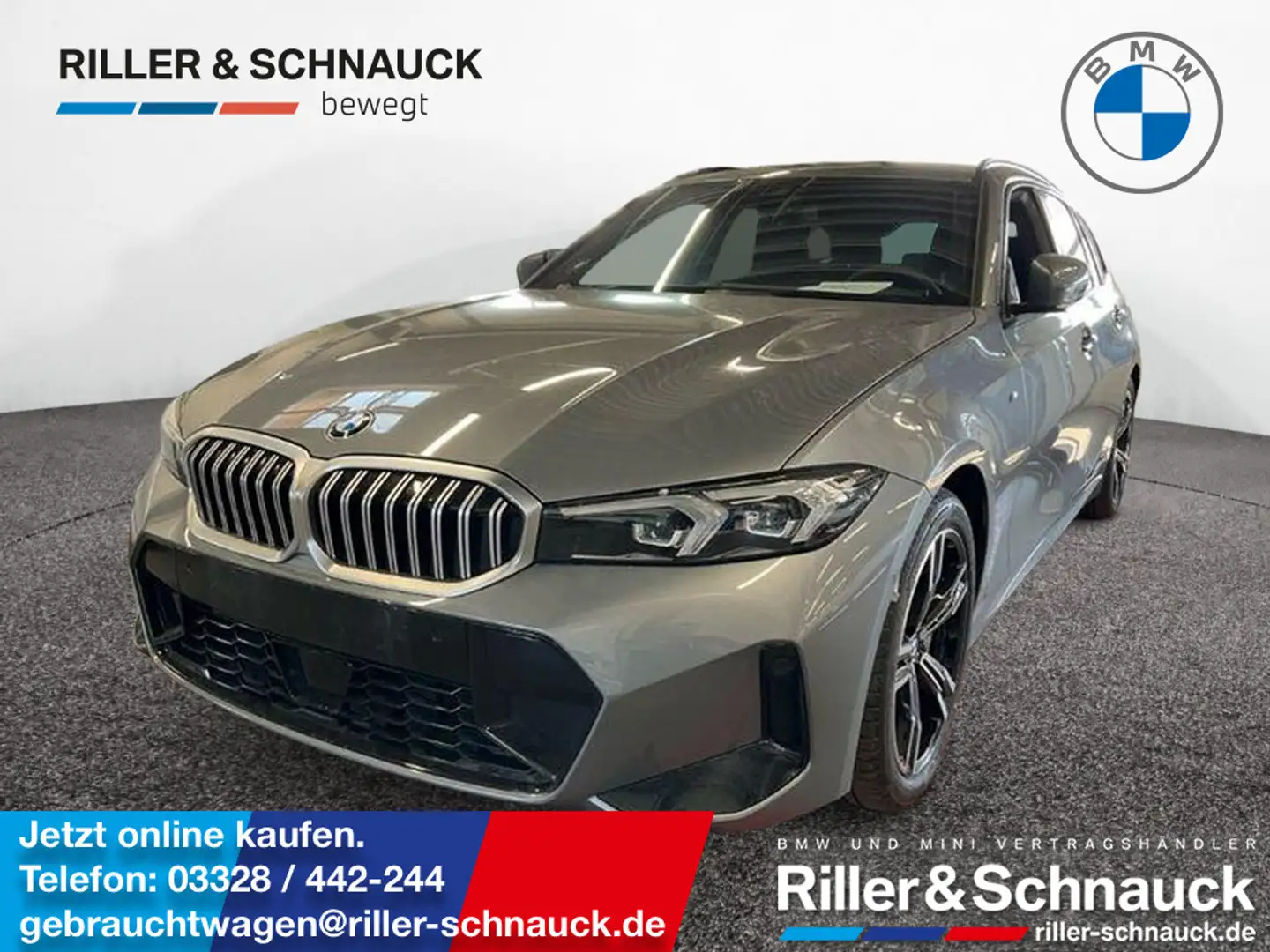 BMW 330 i Touring xDrive M Sport AHK+KAM+ACC+LED+S Gris - 1