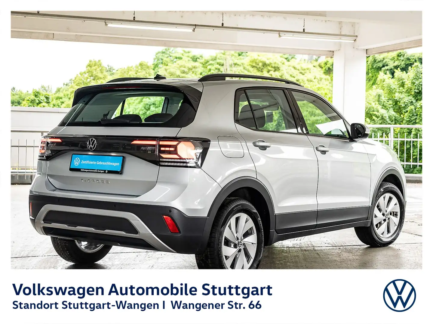 Volkswagen T-Cross Life 1.0 TSI Navi LED ACC SHZ PDC Silber - 2