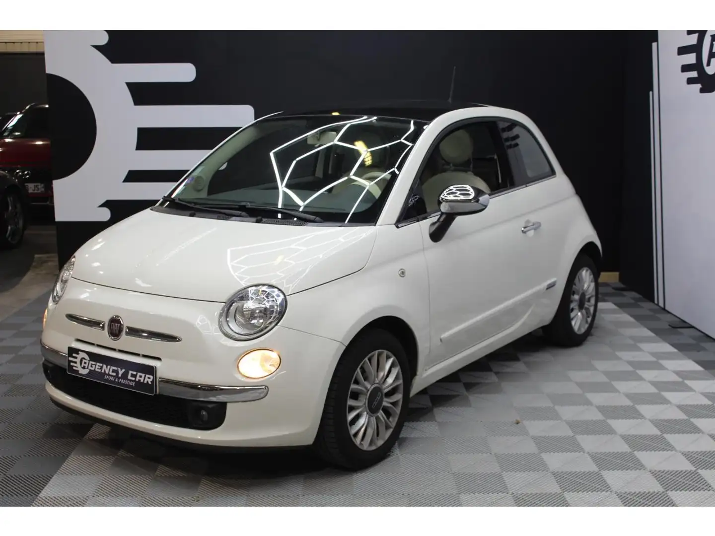 Fiat 500 Fiat 500 1.2i - 69  BERLINE Lounge PHASE 1 Blanc - 2