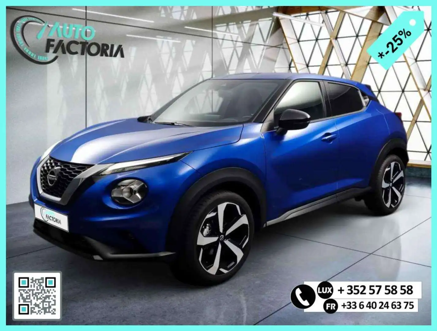 Nissan Juke -25% 1.0 DIGT 114cv BVA TEKNA +GPS+CAM360+Opts Bleu - 1