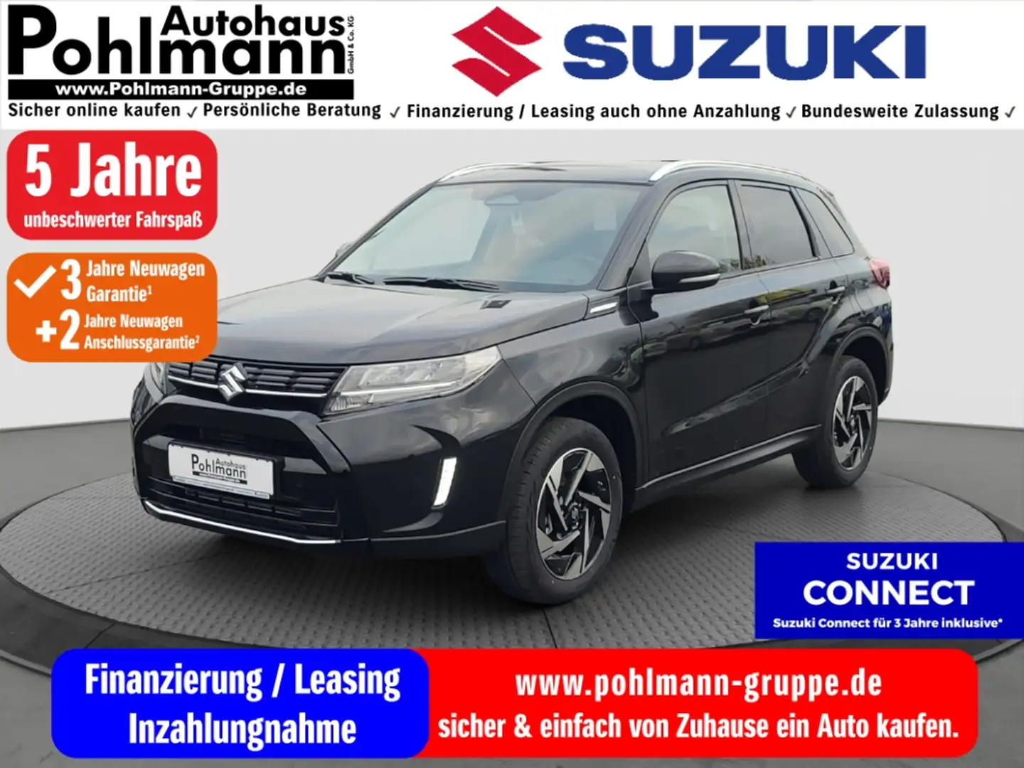 Suzuki Vitara 1.4 HYBRID Comfort+ Navi LED Apple CarPlay Android Noir - 1