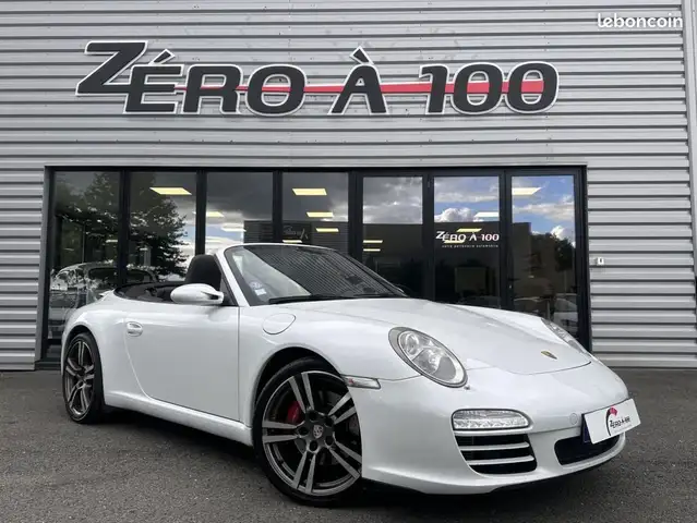 Porsche 997 997 Phase 2 Cabriolet 3,6 flat 6 345ch boite manuelle 6( Blanc nacré satiné, Compteur...