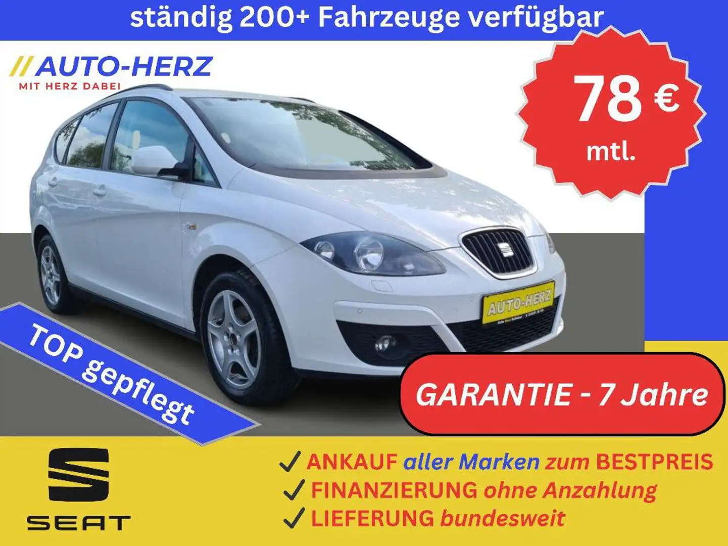 SEAT Altea XL Sun  *KLIMAAUTOM.-PDC-SITZHEIZ.-TEMPOM* Fehér - 1
