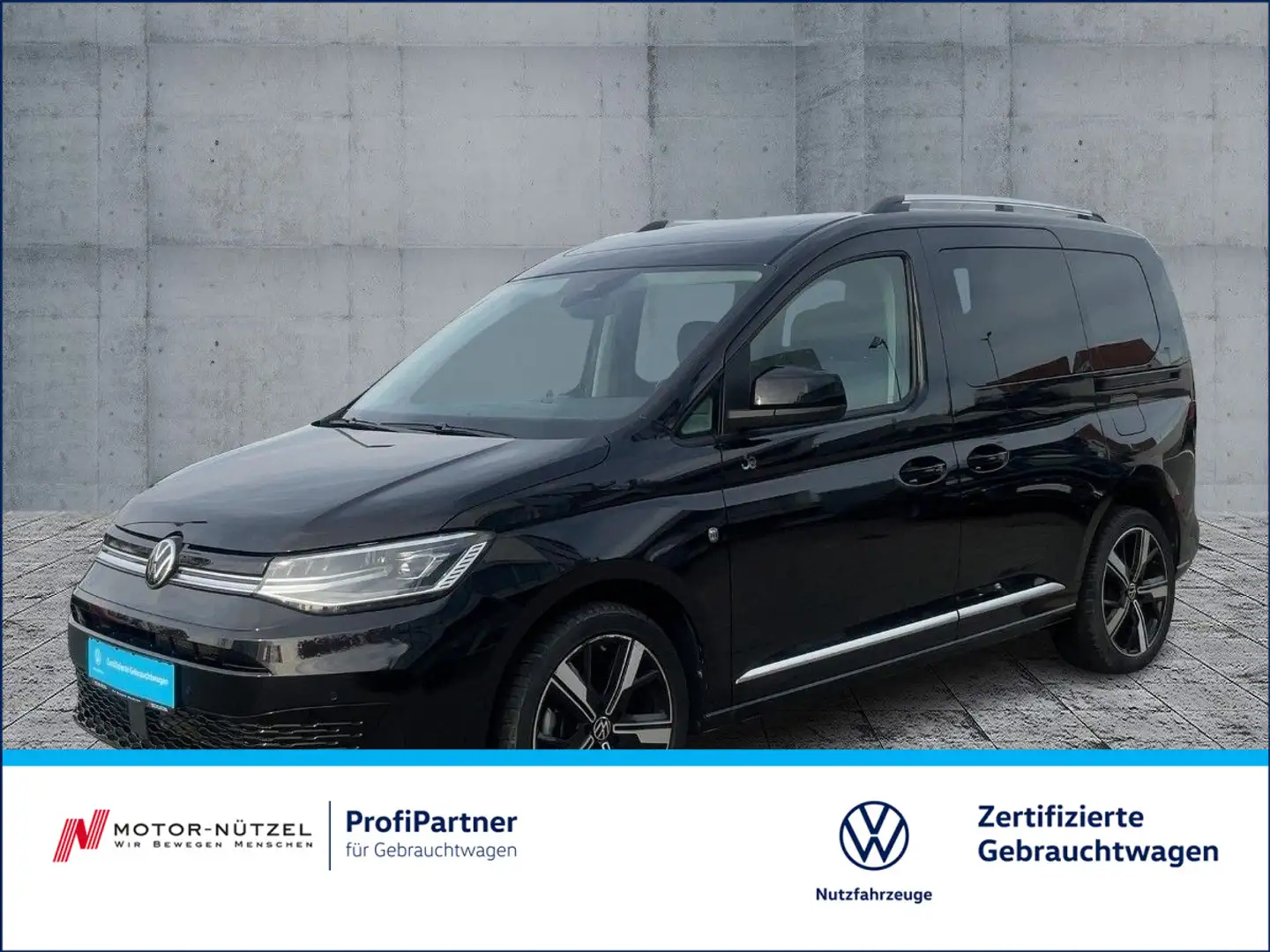 Volkswagen Caddy 2.0 TDI DSG STYLE LED+NAV+ACC+PANO+AHK+18" Zwart - 1