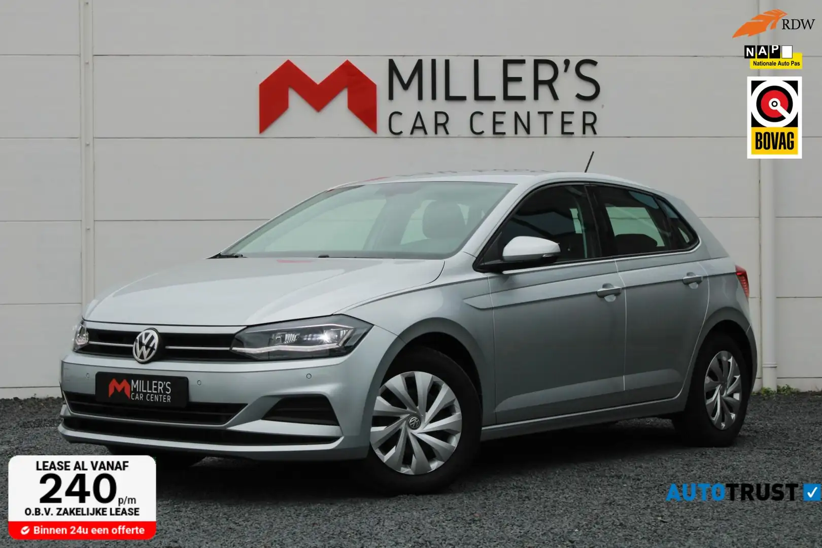 Volkswagen Polo 1.0 TSI Comfortline DODE-HOEK CARPLAY LED PDC Argent - 1