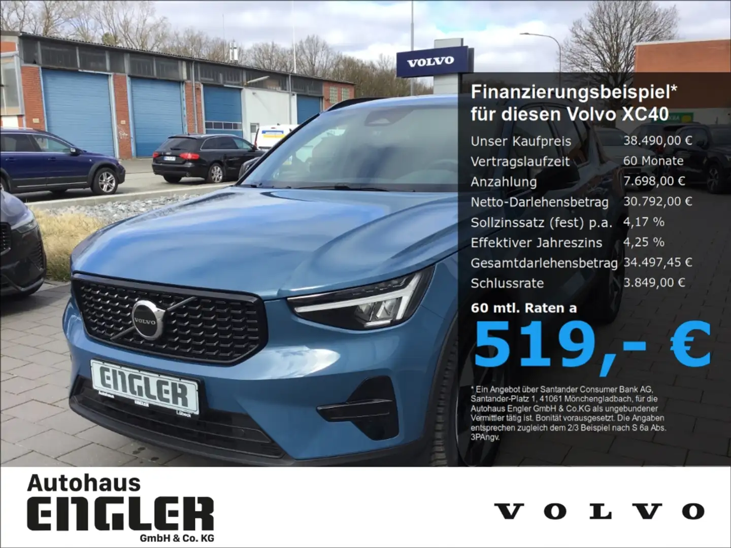 Volvo XC40 B3 (Benzin) Plus Dark Keyless Navi Cam Blau - 1