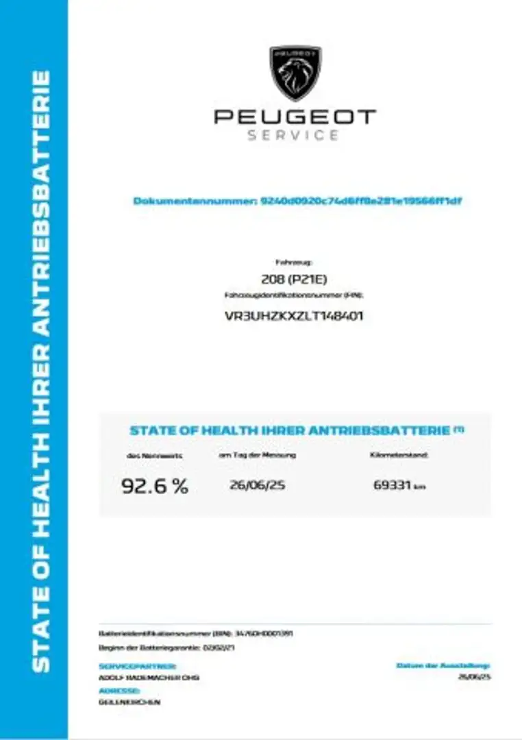 Peugeot 208 Elektromotor 136 GT Geel - 2