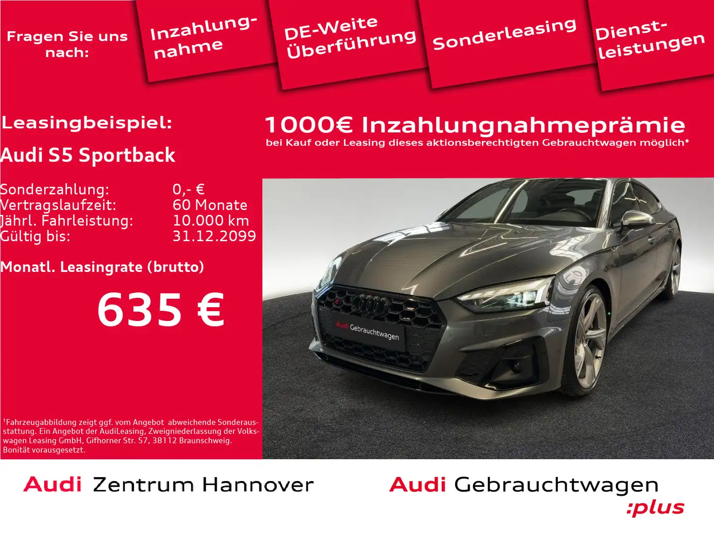 Audi S5 3.0 TDI quattro Pano Laser AHK B&O Grau - 1